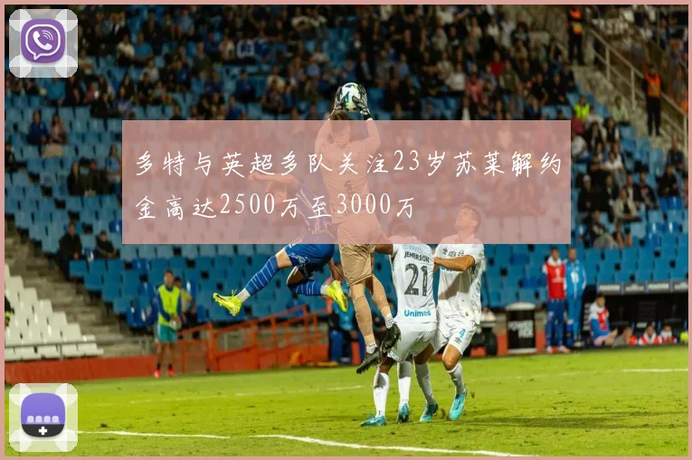 多特与英超多队关注23岁苏莱解约金高达2500万至3000万